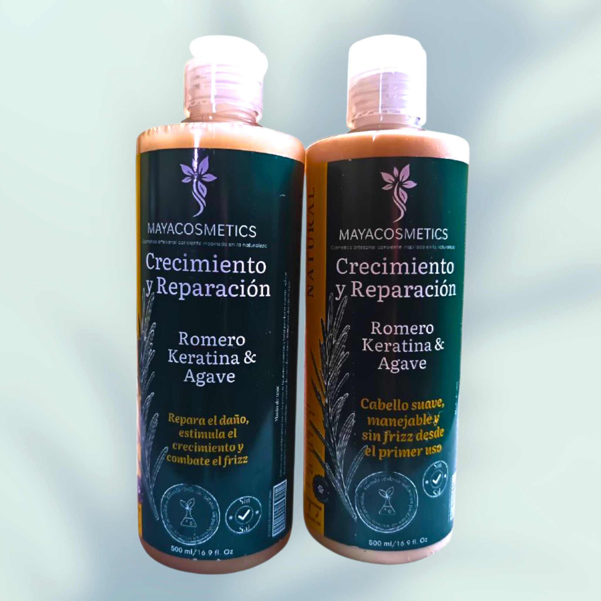 Kit Crecimiento y Reparación Romero-Keratina-Agave (Shampoo + Acondicionador)