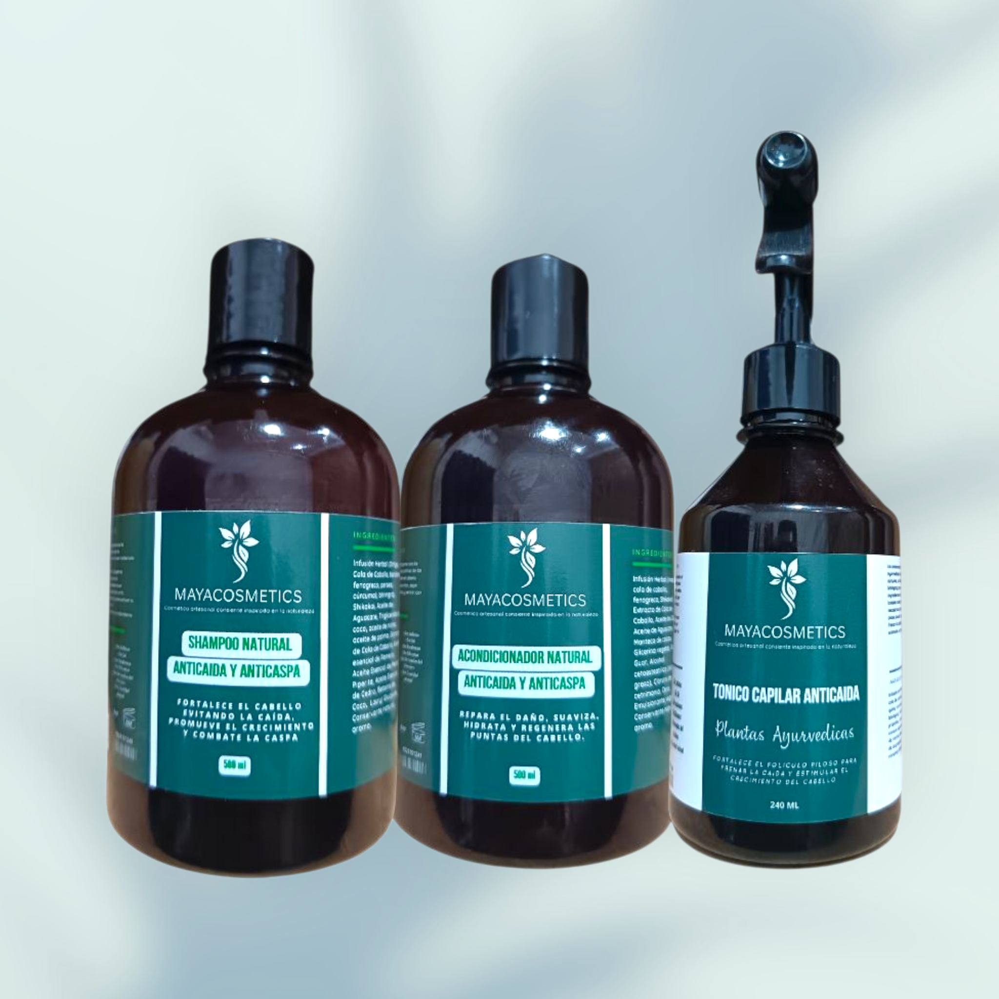 Kit Anticaída y Anticaspa (Tónico + Shampoo + Acondicionador)